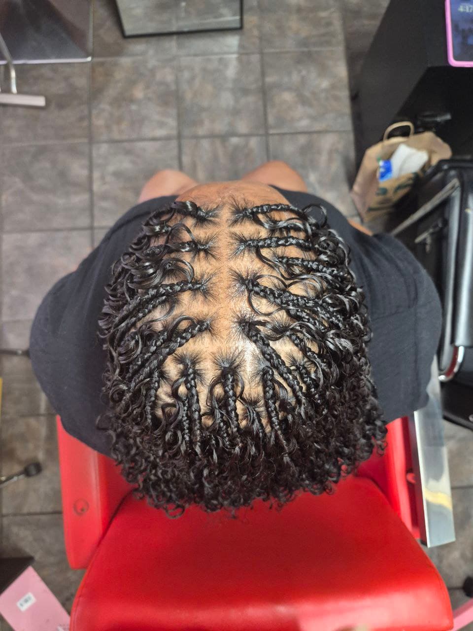 Beautiful boho box braids hairstyle - East Tucson salon