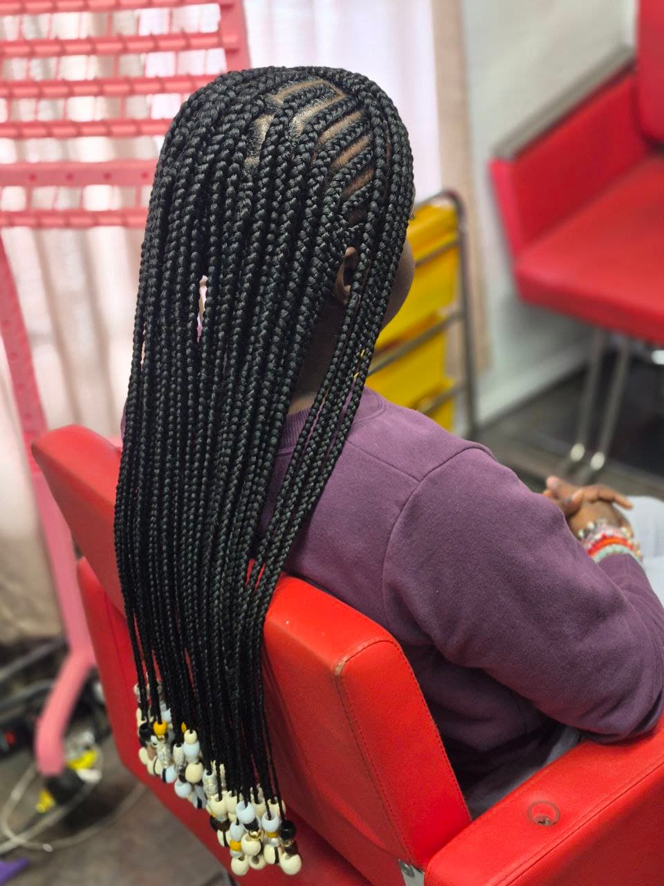 Cornrows & Box Braids on natural hair - Milly's FAB Tucson salon