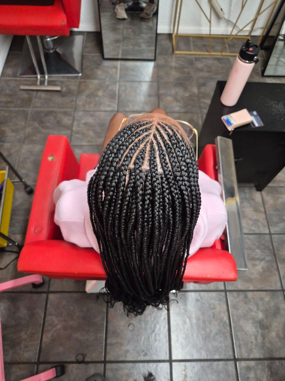 Beautiful cornrows & box braids hairstyle - East Tucson salon