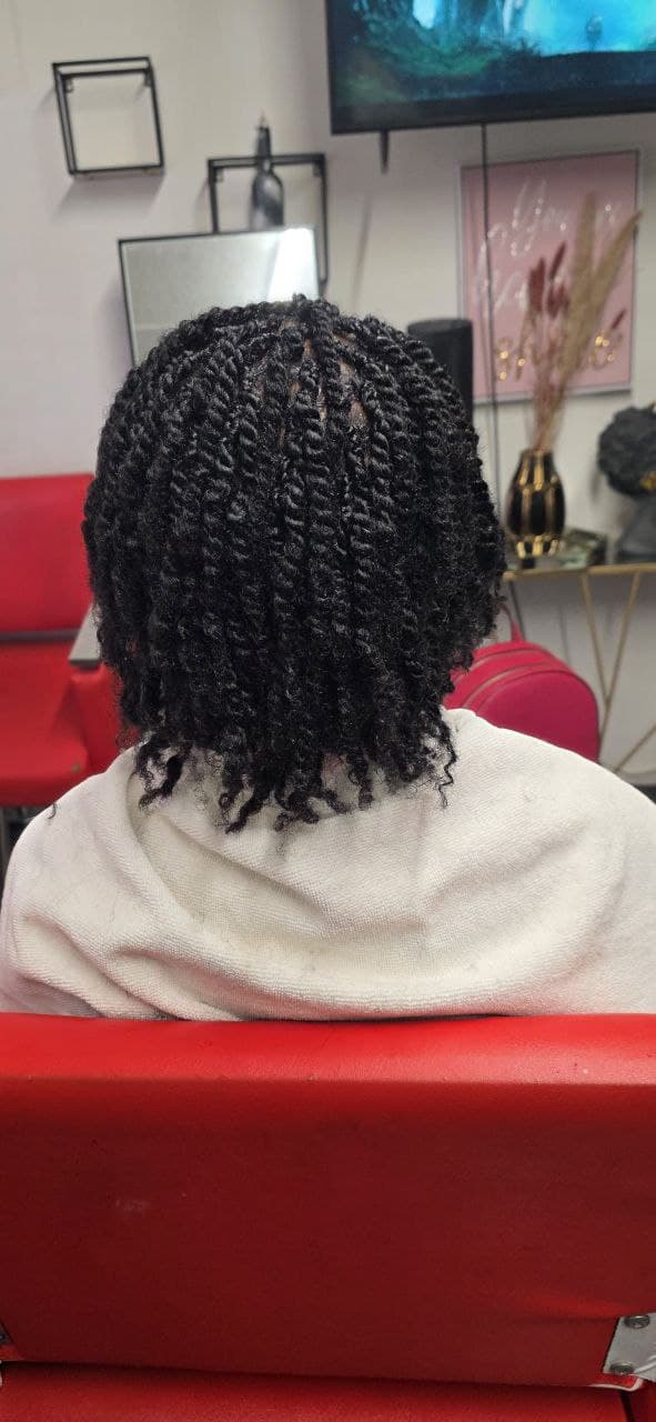Female Twist on natural hair - Milly's FAB Tucson salon