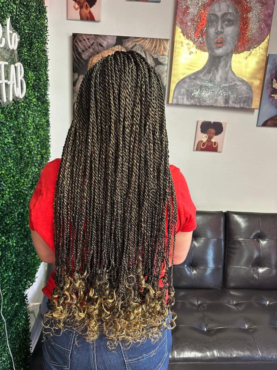 Female Twist protective style - Tucson hair braiding by Milly's FAB