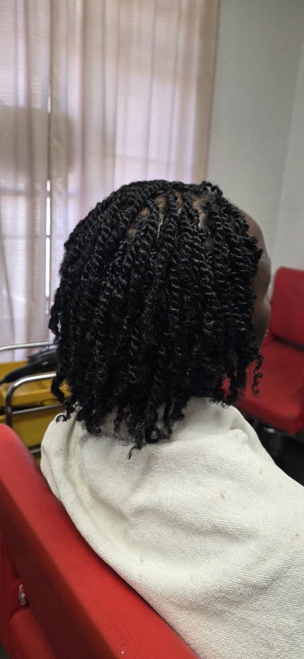Female Twist on natural hair - Milly's FAB Tucson salon