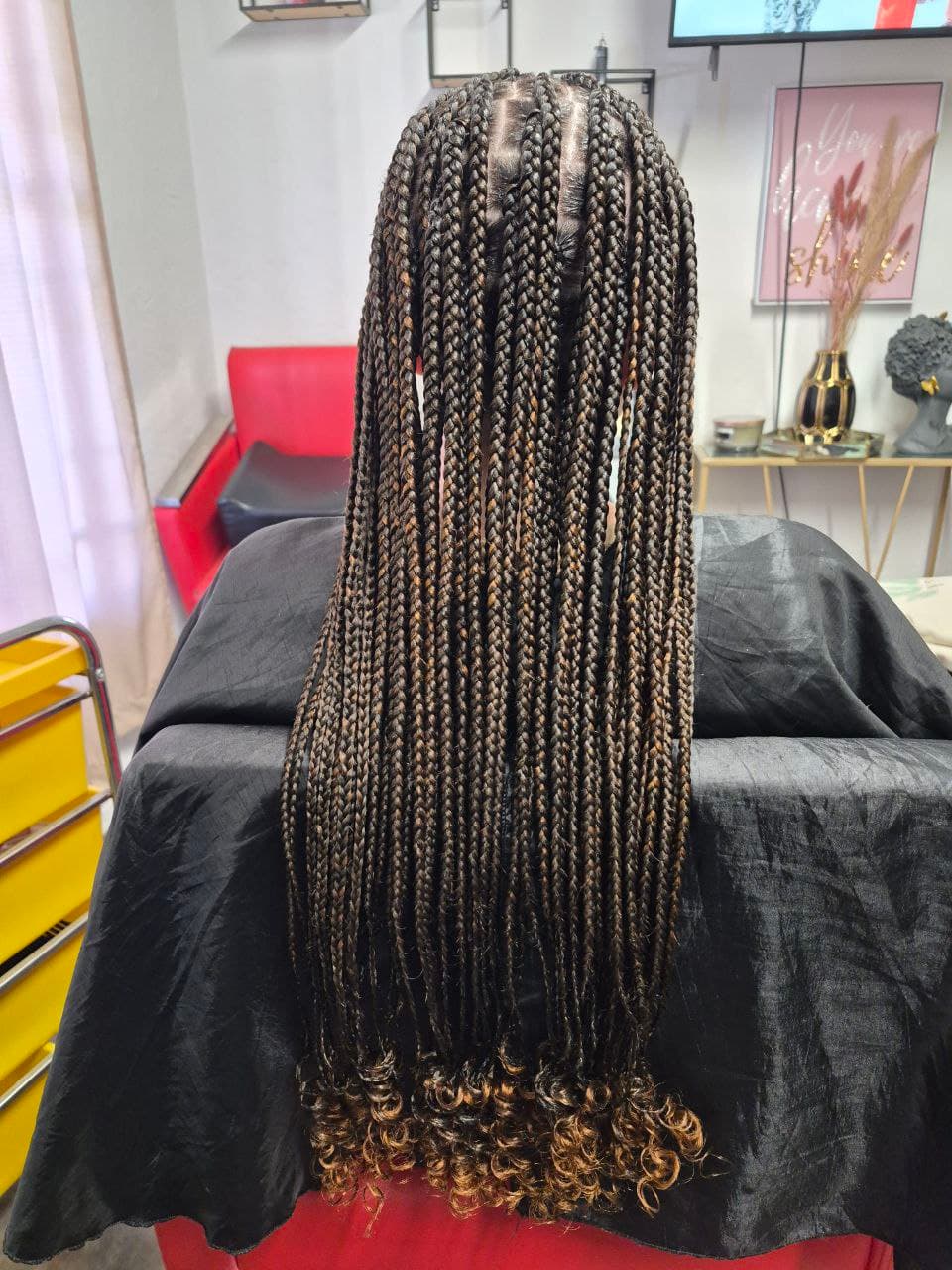 Medium Box Braids for all hair types - Tucson braiding specialist