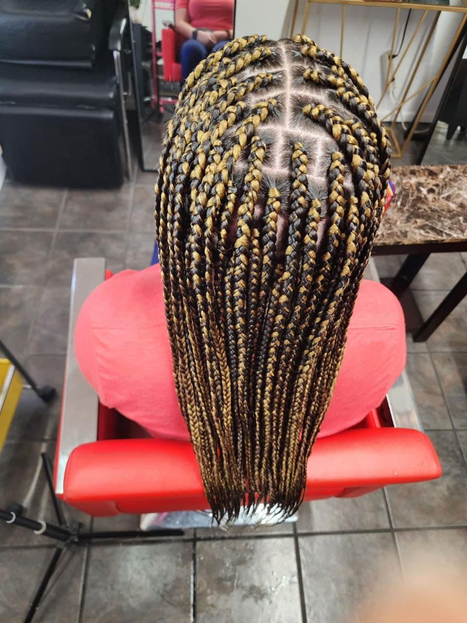 Medium Box Braids protective hairstyle - Milly's FAB Hair Salon Tucson