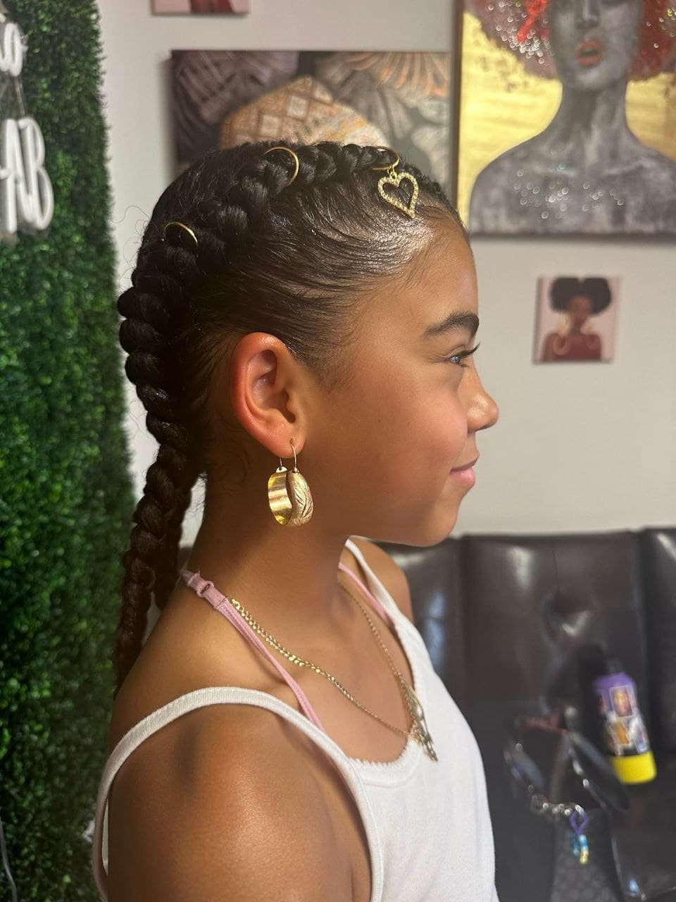 Beautiful french braids hairstyle - East Tucson salon