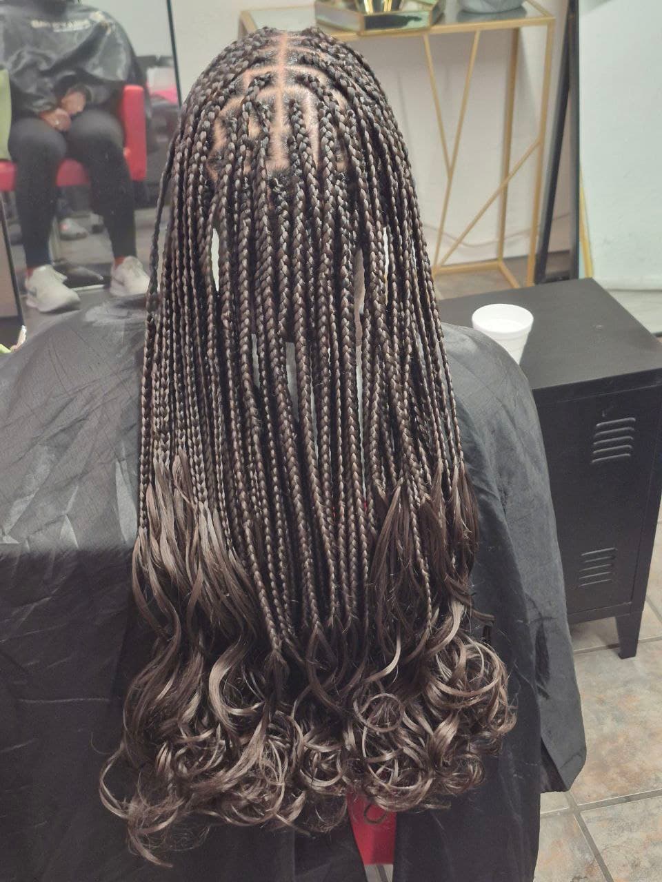 French Curl protective style - Tucson hair braiding by Milly's FAB