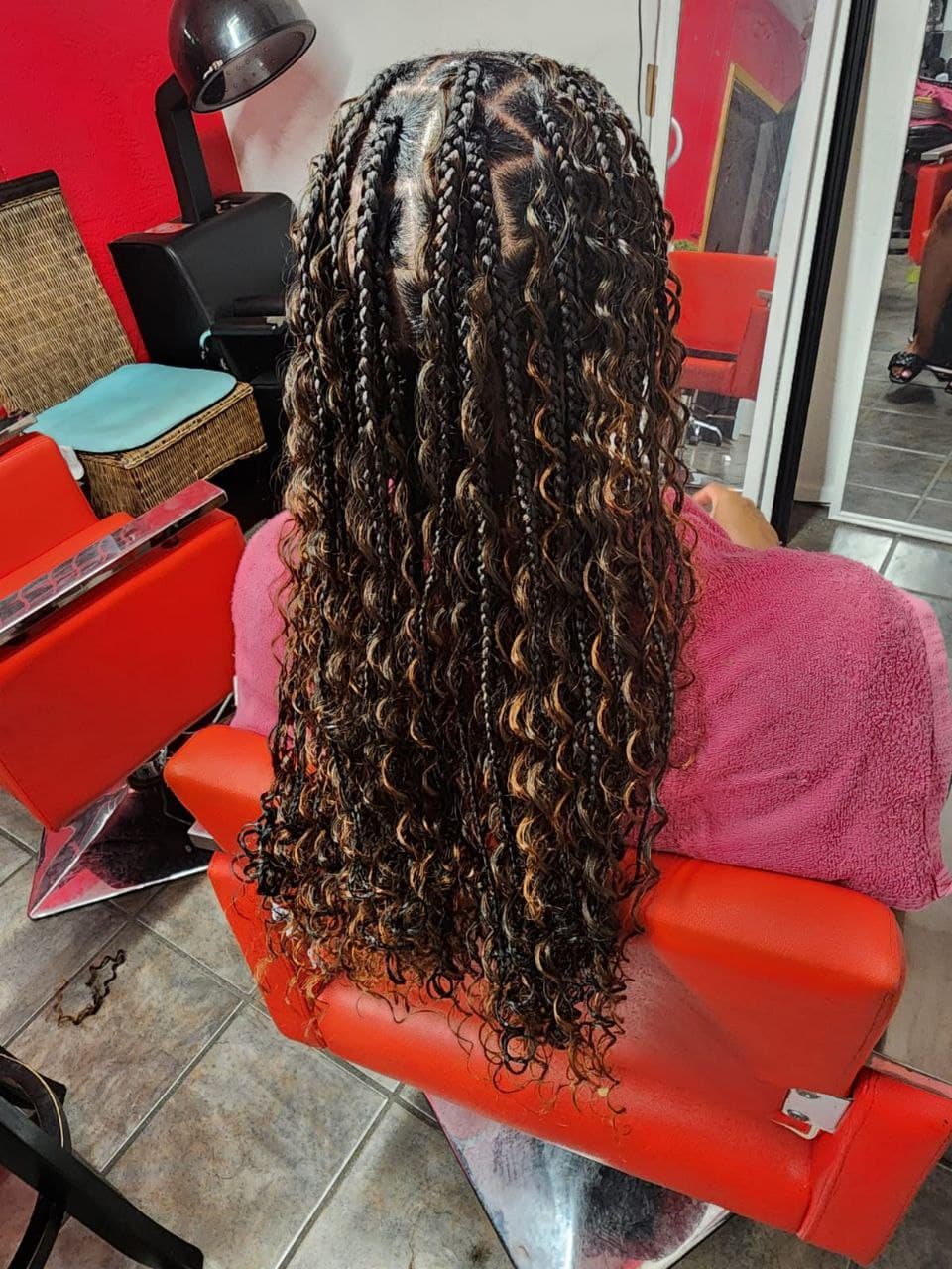 Professional goddess box braids for natural hair in Tucson AZ