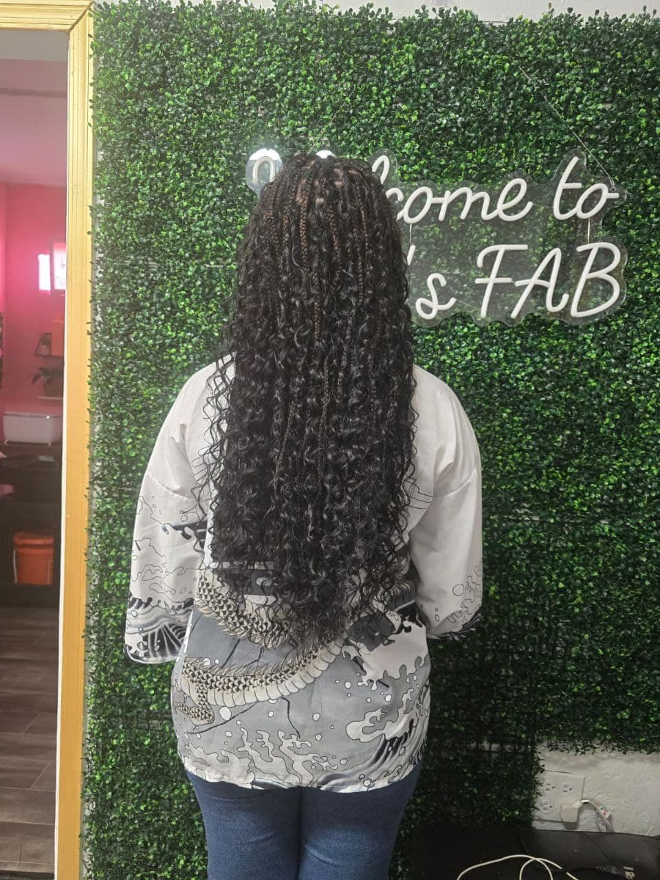 Beautiful goddess box braids hairstyle - East Tucson salon