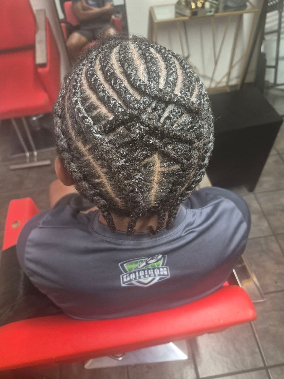 Beautiful boys braids hairstyle - East Tucson salon