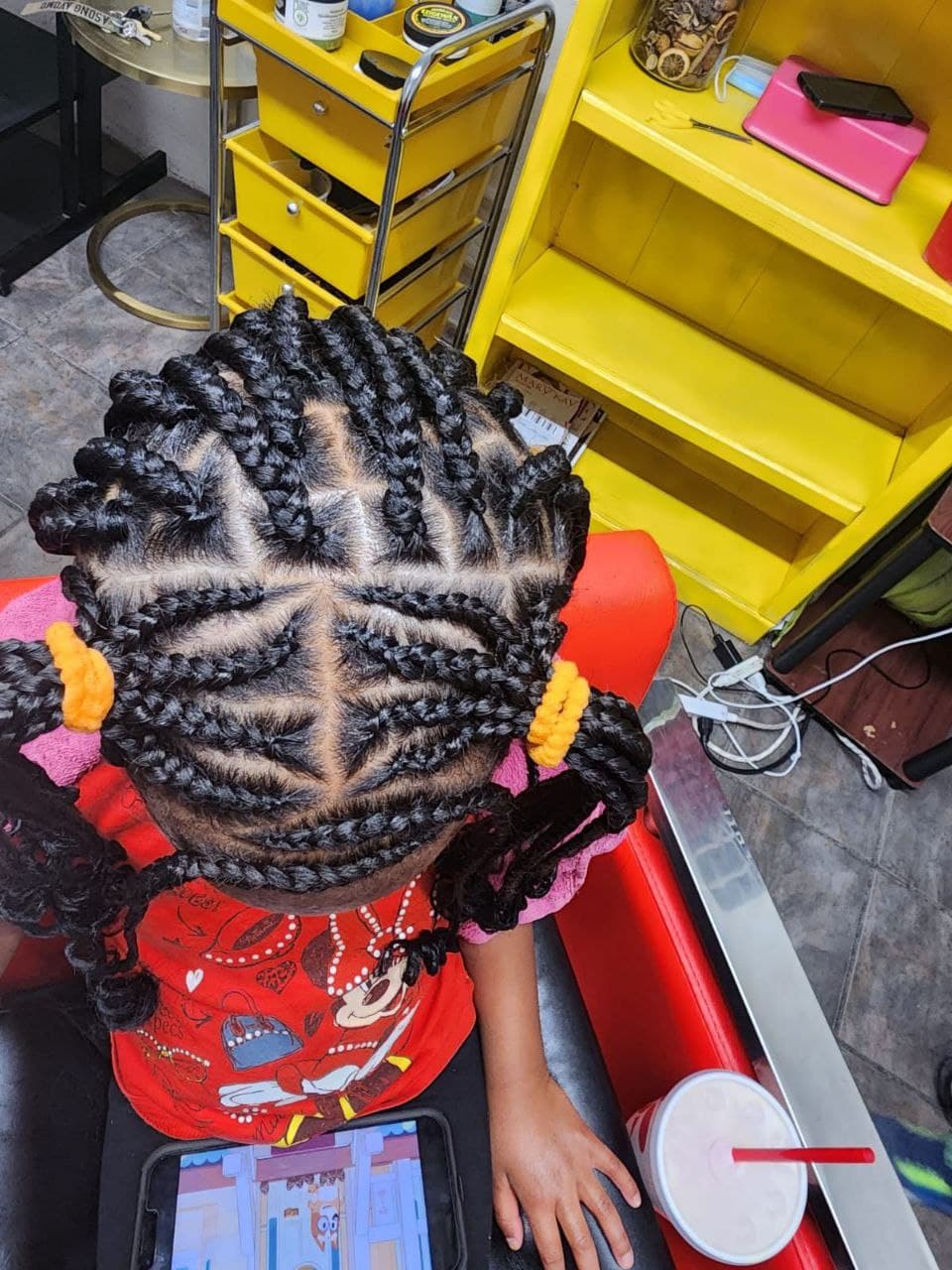 Little Girls Braids protective hairstyle - Milly's FAB Hair Salon Tucson