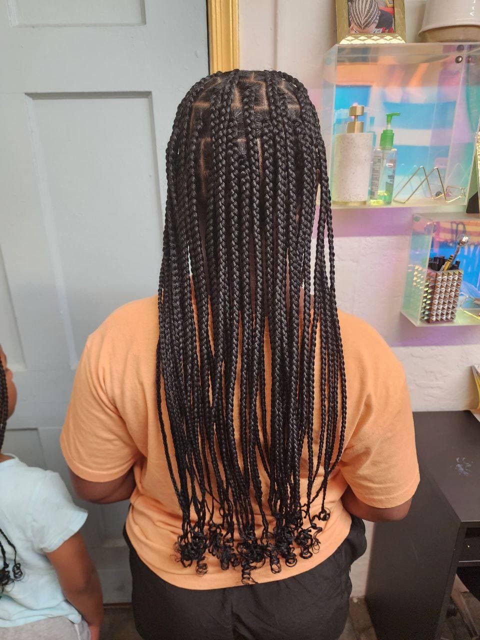 Little Girls Braids on natural hair - Milly's FAB Tucson salon
