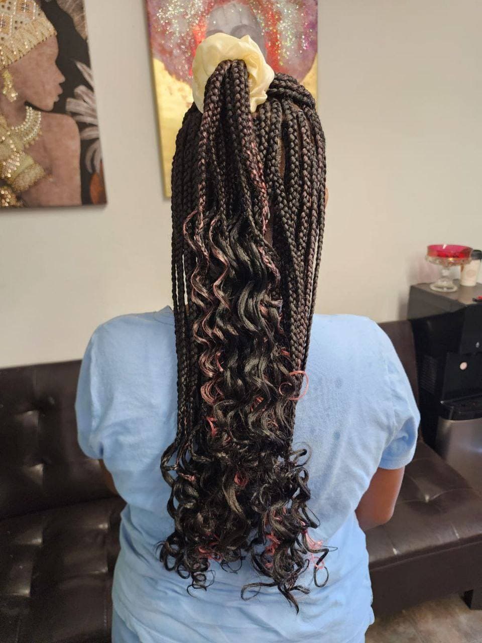 Beautiful little girls braids hairstyle - East Tucson salon