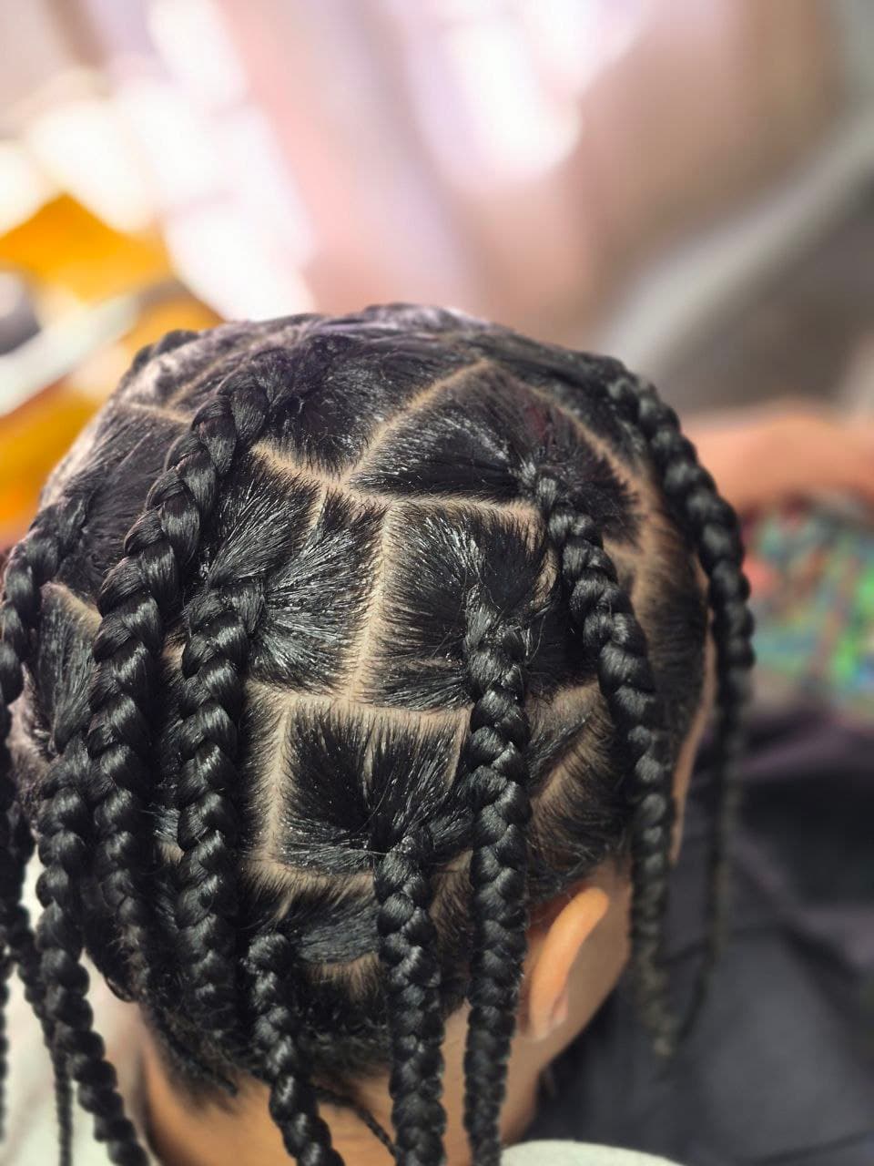 Male Box Braids hairstyle in Tucson - Men's Braids by Milly's FAB