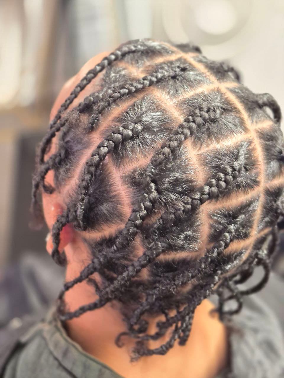 Beautiful male box braids hairstyle - East Tucson salon