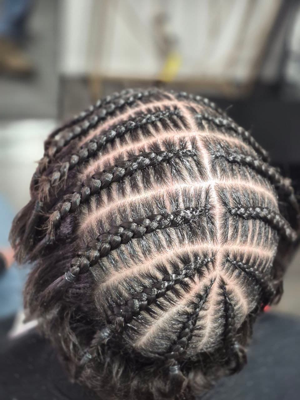 Beautiful pop smoke stitch braids hairstyle - East Tucson salon