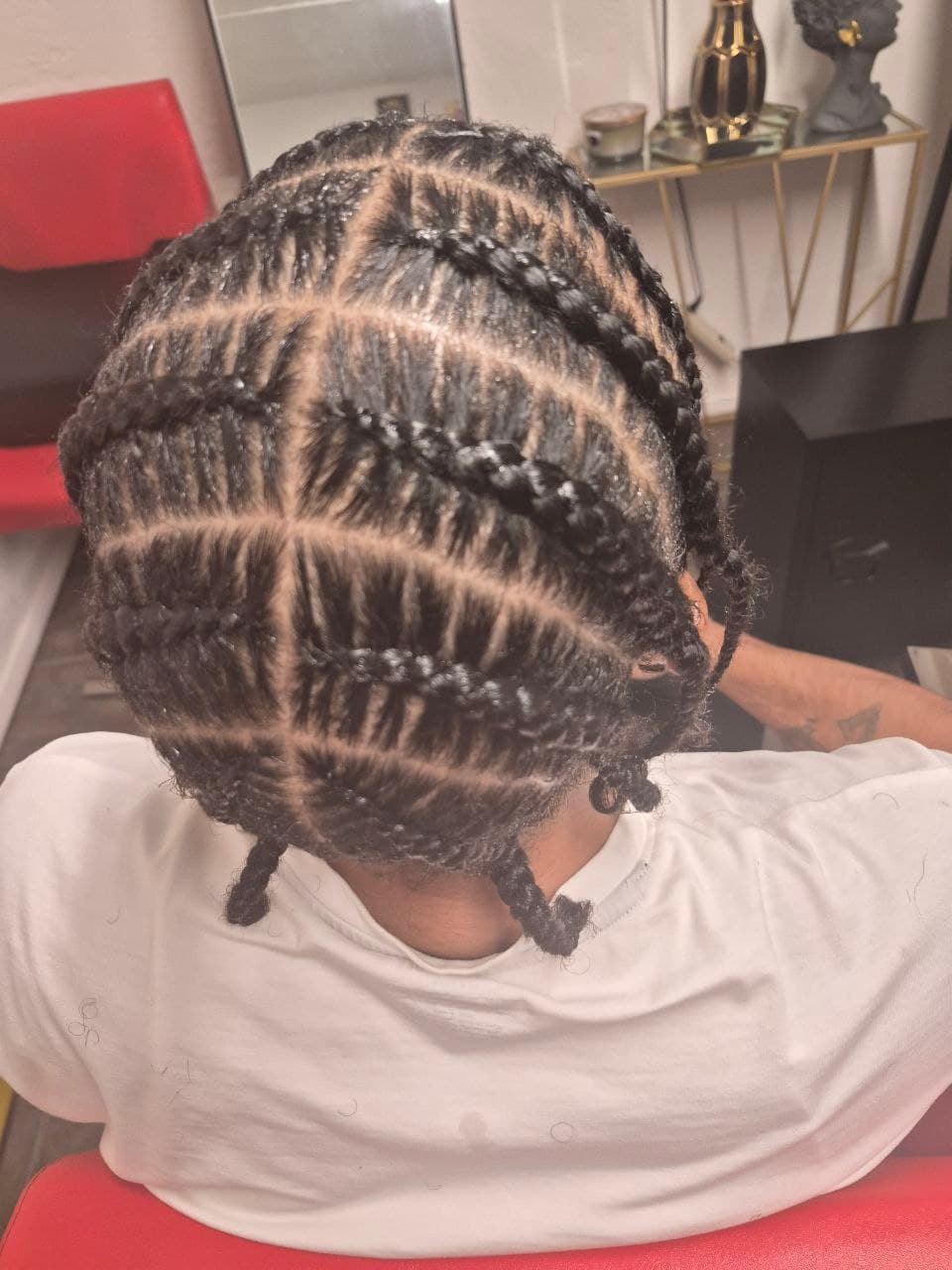 Pop Smoke Stitch Braids protective hairstyle - Milly's FAB Hair Salon Tucson