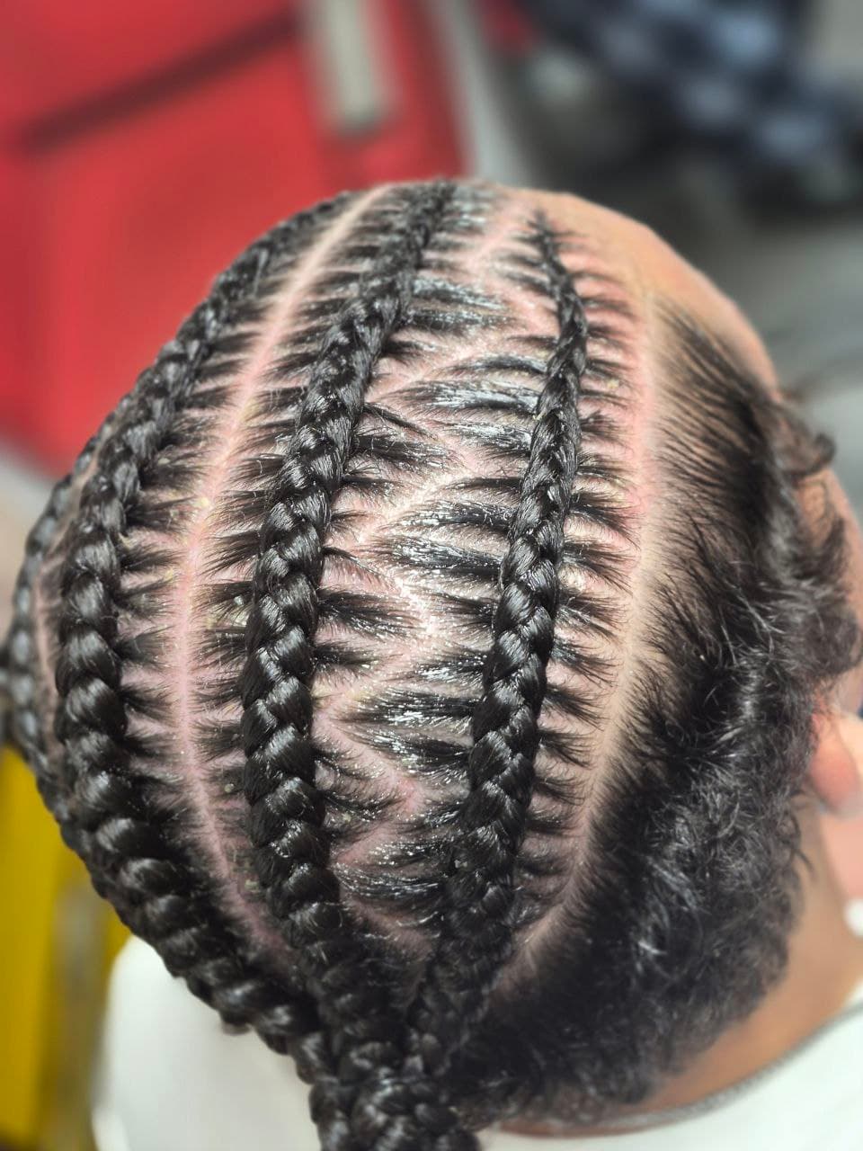 Professional stitch braids for natural hair in Tucson AZ