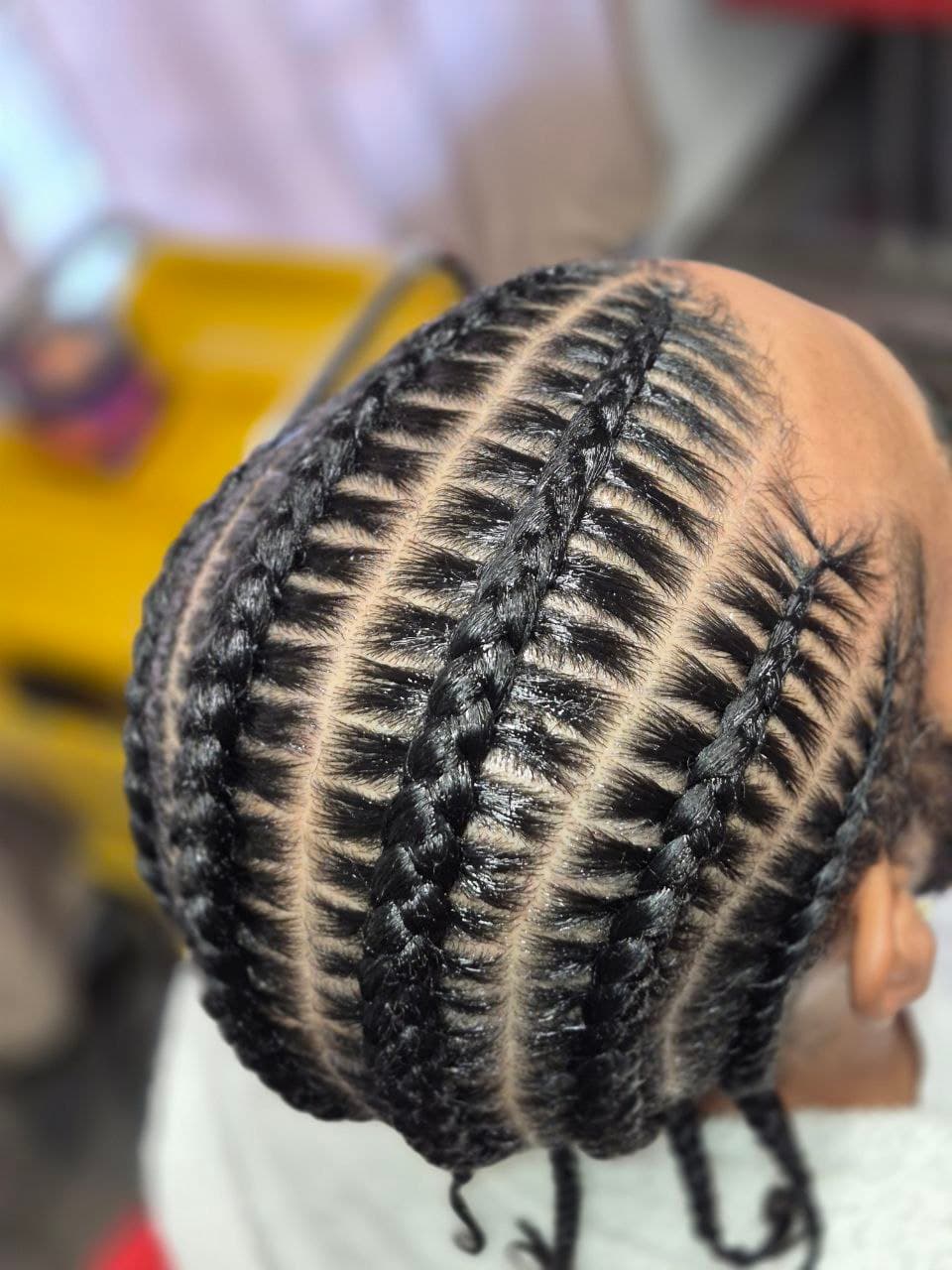 Stitch Braids protective hairstyle - Milly's FAB Hair Salon Tucson