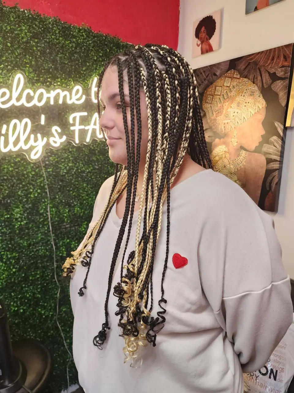 Medium Box Braids (Curly Ends)