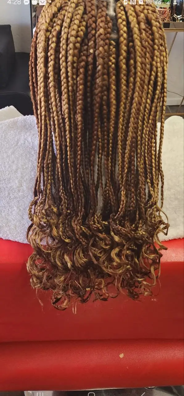 Medium Box Braids (Curly Ends) - Style 8