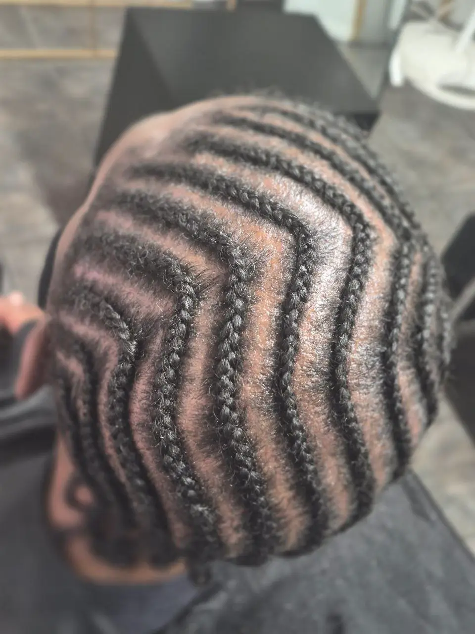 Male Regular Cornrows protective style - Tucson hair braiding by Milly's FAB